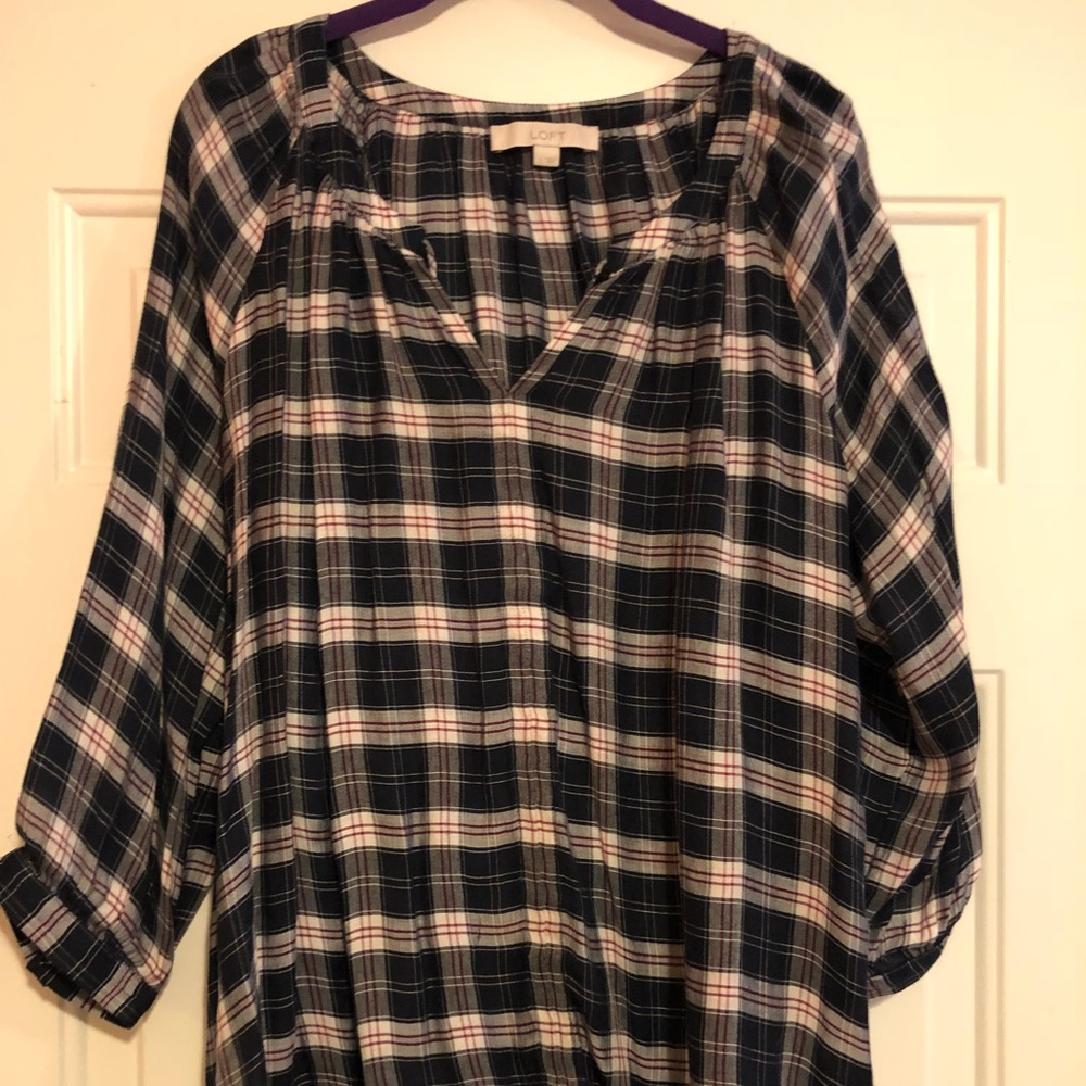 Loft Plaid Top